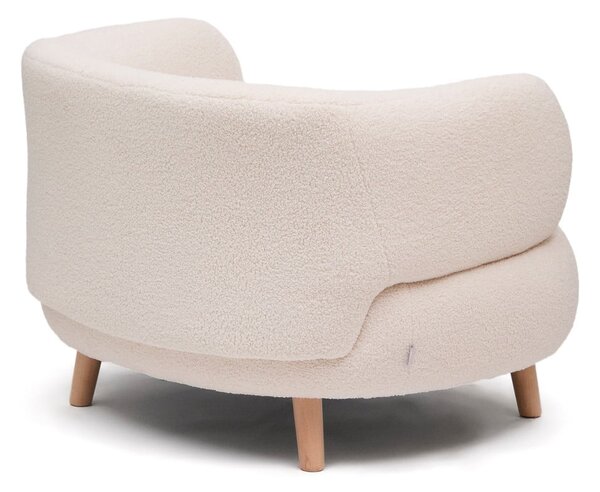 Bež fotelj iz tkanine bouclé Luisa – Kave Home