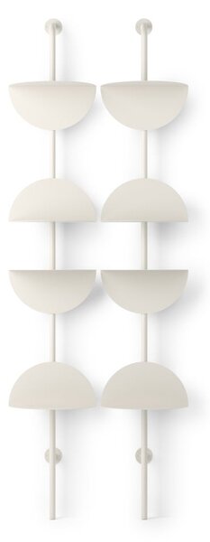 Mat bel kovinski sistem modularnih polic 27x203,5x35 cm Solis – Umbra