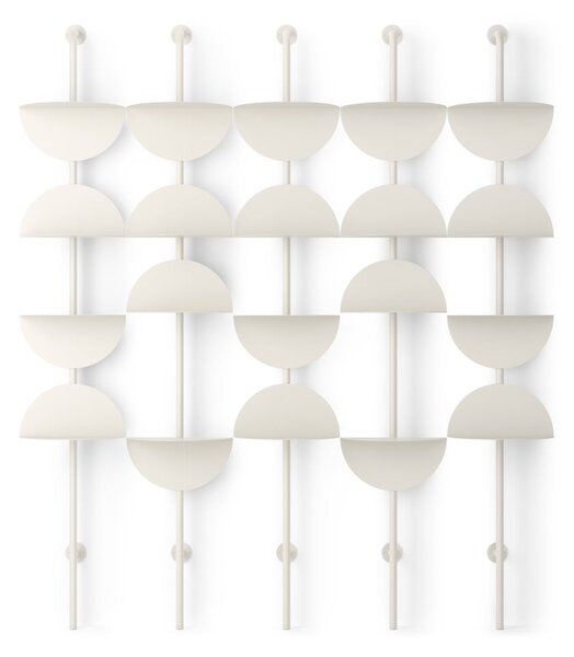 Mat bel kovinski sistem modularnih polic 27x203,5x35 cm Solis – Umbra