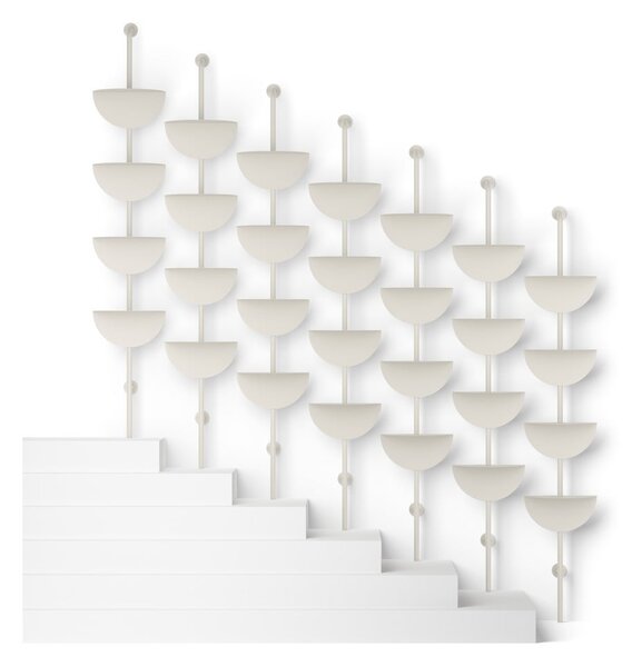 Mat bel kovinski sistem modularnih polic 27x203,5x35 cm Solis – Umbra