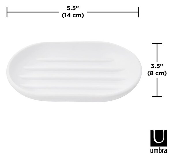 Beli plastični podstavek za milo Touch - Umbra