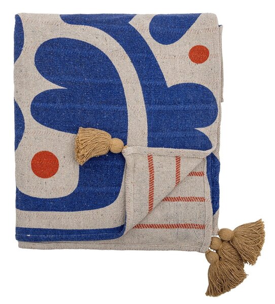 Modra odeja 130x160 cm Eviaya – Bloomingville