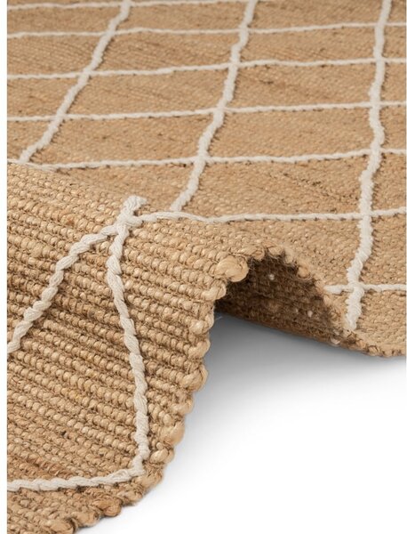 Ročno tkan tekač iz jute v naravni barvi 80x200 cm Kunu – Hanse Home