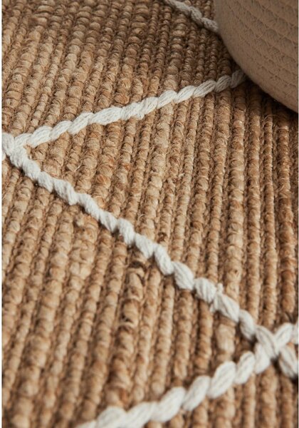 Ročno tkan tekač iz jute v naravni barvi 80x200 cm Kunu – Hanse Home