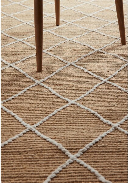 Ročno tkan tekač iz jute v naravni barvi 80x200 cm Kunu – Hanse Home