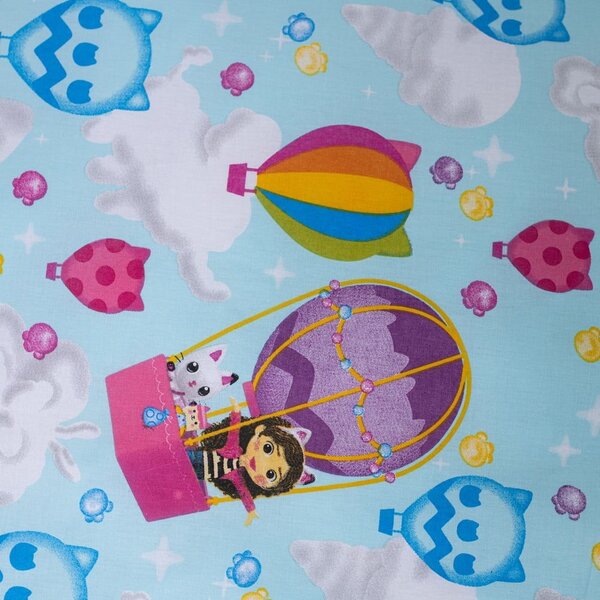 Enojna bombažna otroška posteljnina 140x200 cm Gabby's Dollhouse "Balloon" – Jerry Fabrics