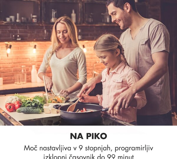 Klarstein Delicatessa 90 Flex, vgradna kuhalna plošča, indukcija, 5 con, 7400 W, ločena