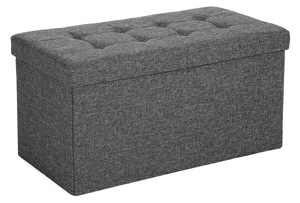 Tabure z dvižnim pokrovom OTTOMAN 76 x 38 cm, temno siv