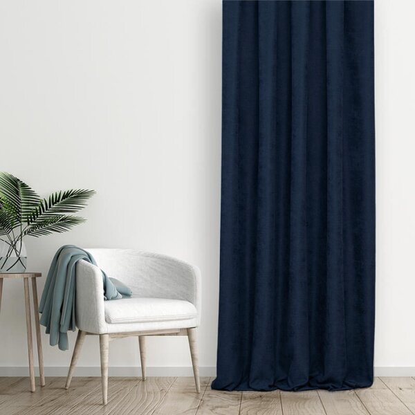 Zatemnitvena dekor tkanina Navy Blue Glow modra viš. 3,00 m