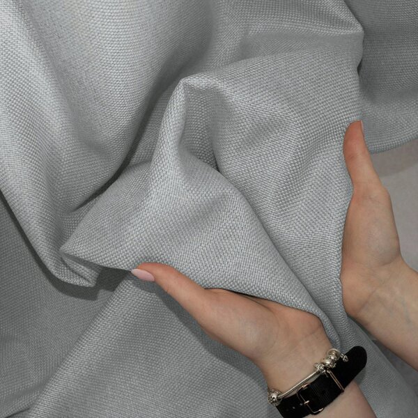 Blackout dekor tkanina Light Grey Canvas siva viš. 2,80 m