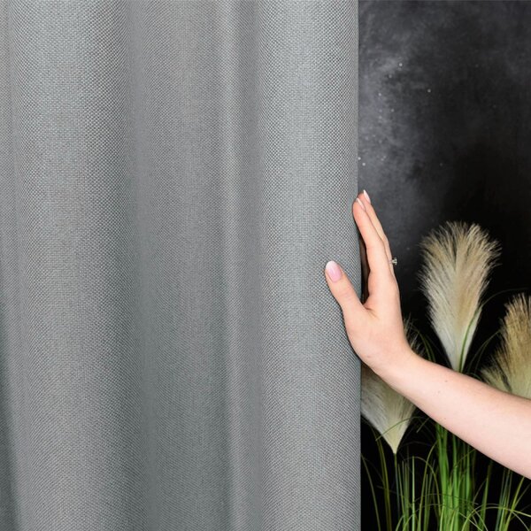Blackout dekor tkanina Light Grey Canvas siva viš. 2,80 m