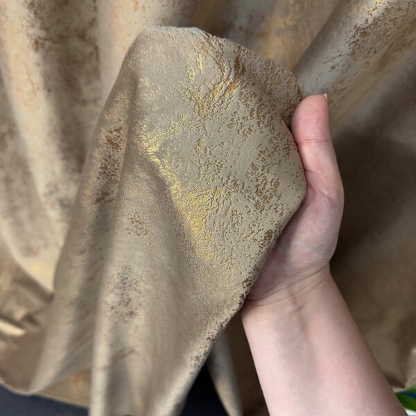 Dekorativna tkanina Velvet Glam Beige bež viš. 3,00 m