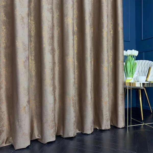 Dekorativna tkanina Velvet Glam Beige bež viš. 3,00 m
