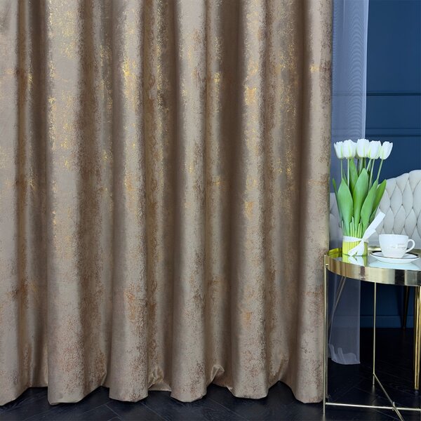 Dekorativna tkanina Velvet Glam Beige bež viš. 3,00 m