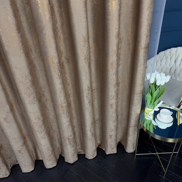 Dekorativna tkanina Velvet Glam Beige bež viš. 3,00 m
