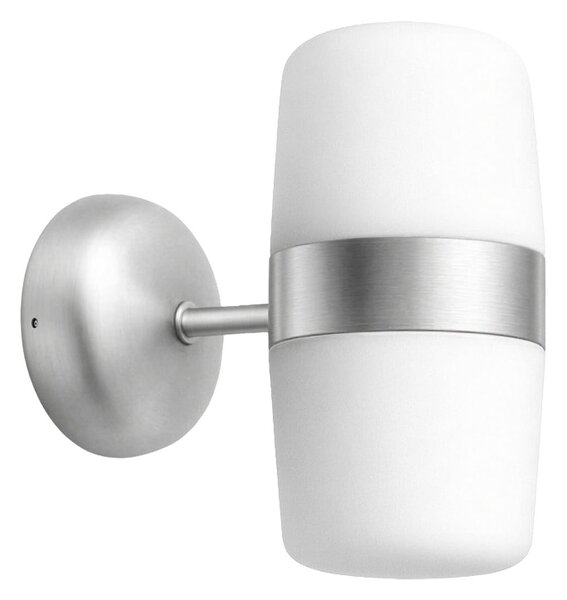 Northern LED-stenna svetilka Hall, barva aluminija, premer 23 cm, 2-žarilna, zatemnjen, Kovinska, Kopalnica, Aluminij, Dizajn