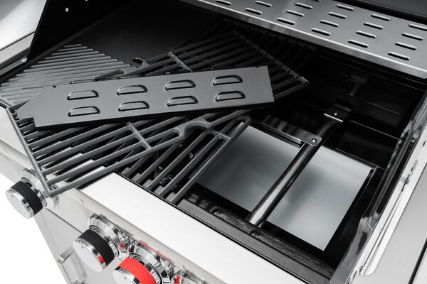 Plinski žar CALIFORNIA BBQ, 4 gorilniki, z redukcijskim ventilom, srebrna Penta CZ