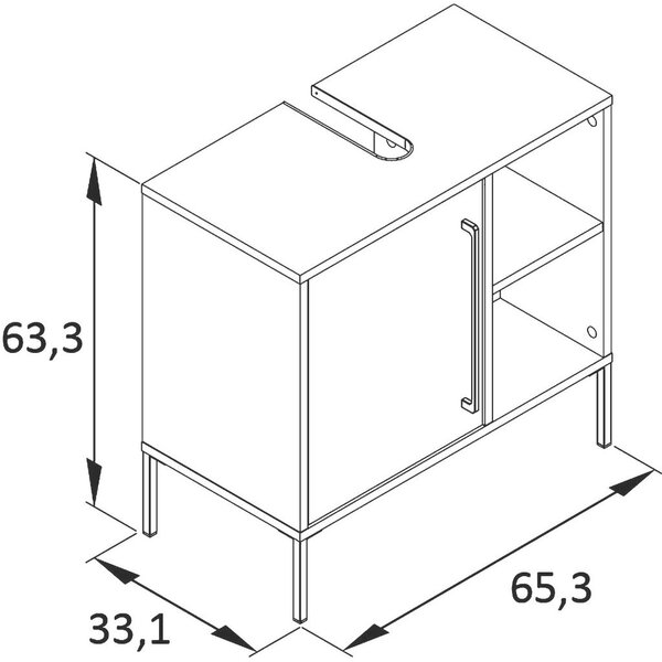 OMARICA ZA POD UMIVALNIK 65,3/63,3/33,1 cm