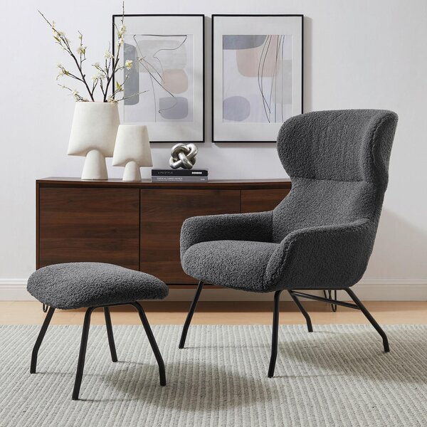 FOTELJ – SET, antracit tekstil