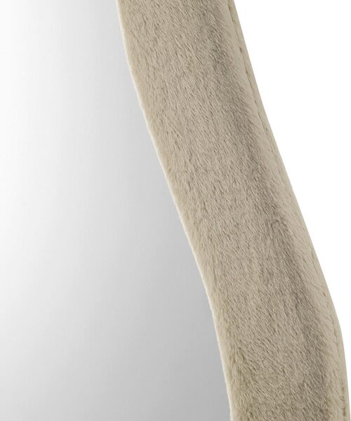 STOJEČE OGLEDALO, 60/160/3,5 cm steklo, leseni material, krzno