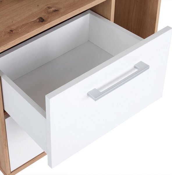 Modern Living Komoda Box, Bela, Barva Hrasta