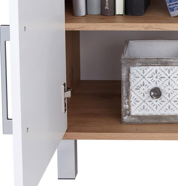 Modern Living Komoda Box, Bela, Barva Hrasta