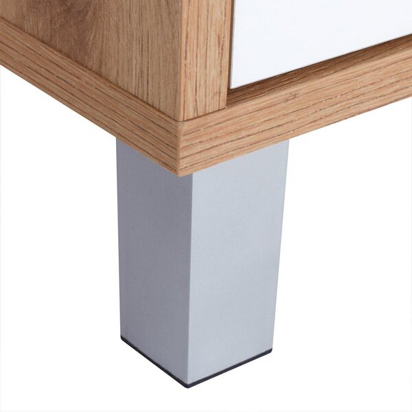 Modern Living Komoda Box, Bela, Barva Hrasta