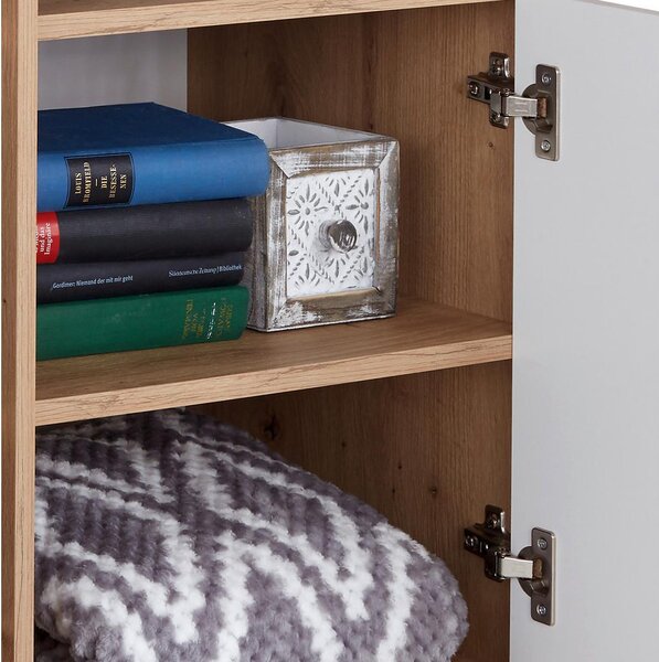 Modern Living Komoda Box, Bela, Barva Hrasta