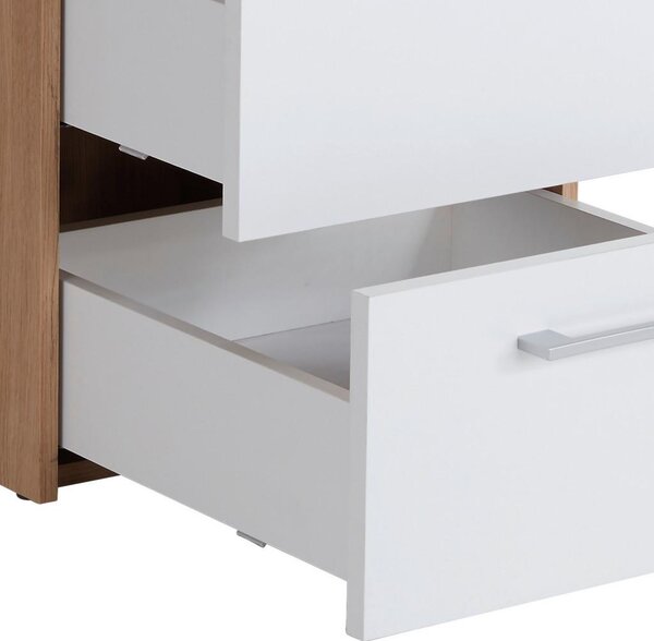 Modern Living Pisalna Miza Box, Bela, Barva Hrasta