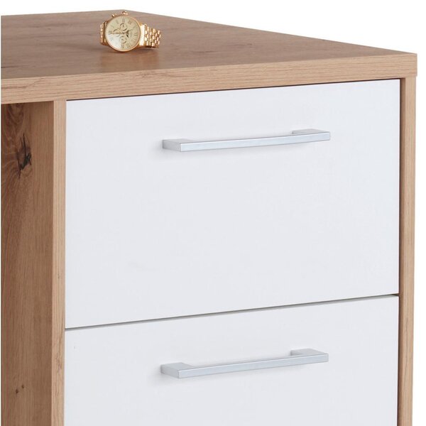 Modern Living Pisalna Miza Box, Bela, Barva Hrasta