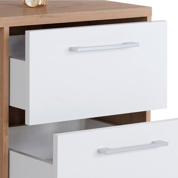 Modern Living Pisalna Miza Box, Bela, Barva Hrasta