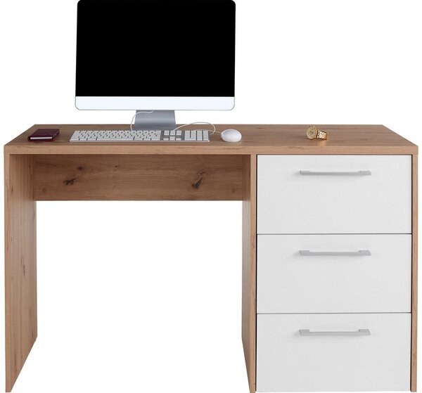Modern Living Pisalna Miza Box, Bela, Barva Hrasta