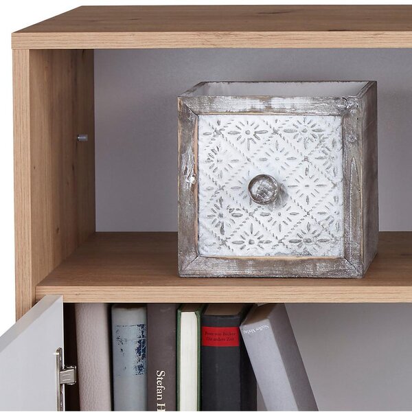 Modern Living Komoda Box, Bela, Barva Hrasta