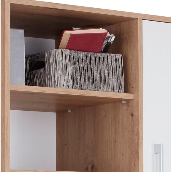 Modern Living Regal Box, Bela, Barva Hrasta