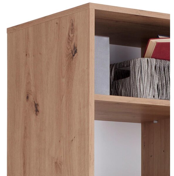 Modern Living Regal Box, Bela, Barva Hrasta