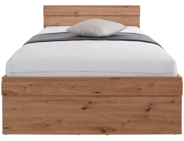 Modern Living Postelja Box, Bela, Barva Hrasta, 120x200