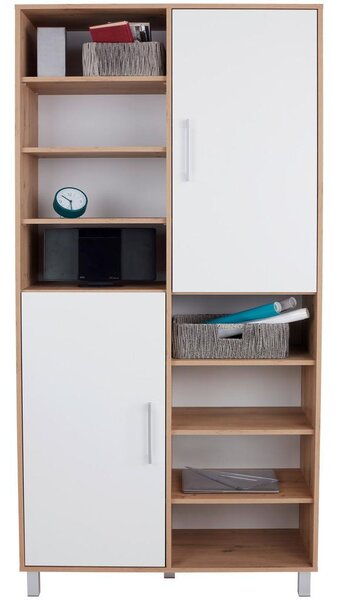 Modern Living Regal Box, Bela, Barva Hrasta