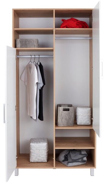 Modern Living Omara Za Oblačila Box, Bela, Barva Hrasta