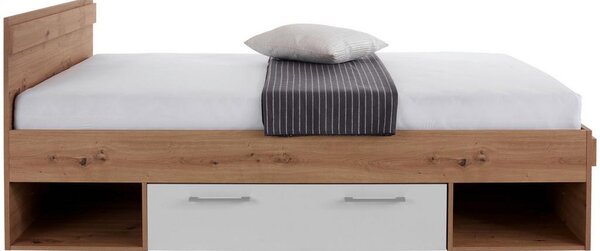 Modern Living Postelja Box, Bela, Barva Hrasta, 120x200