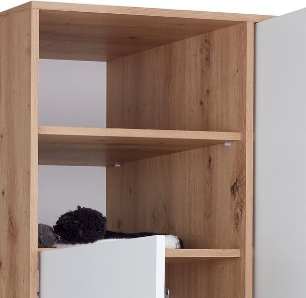 Modern Living Omara Za Oblačila Box, Bela, Barva Hrasta
