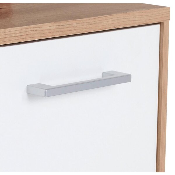 Modern Living Nočna Omarica Box, Bela, Barva Hrasta
