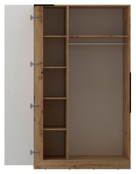 Modern Living Kotna Omara Box, Bela, Barva Hrasta