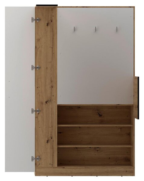 Modern Living Kotna Omara Box, Bela, Barva Hrasta