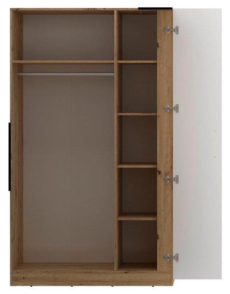 Modern Living Kotna Omara Box, Bela, Barva Hrasta