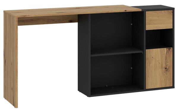 Modern Living Pisalna Miza Corner 2, Barva Hrasta, Antracit