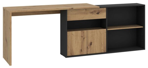 Modern Living Pisalna Miza Corner 1, Barva Hrasta, Antracit