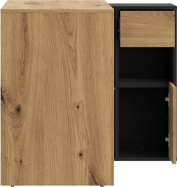 Modern Living Pisalna Miza Corner 2, Barva Hrasta, Antracit