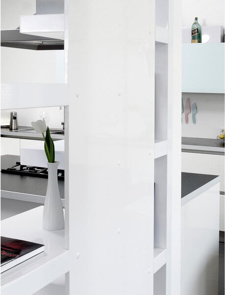 SOBNA PREGRADA 200/200/35 cm bela, visoki sijaj