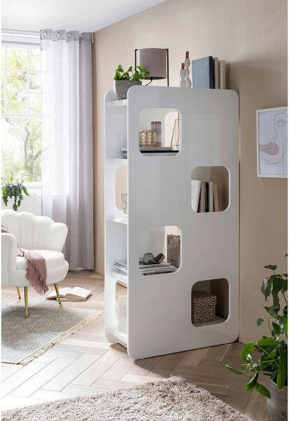 SOBNA PREGRADA 81/168/36 cm bela, visoki sijaj