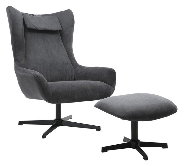 FOTELJ – SET, antracit tekstil